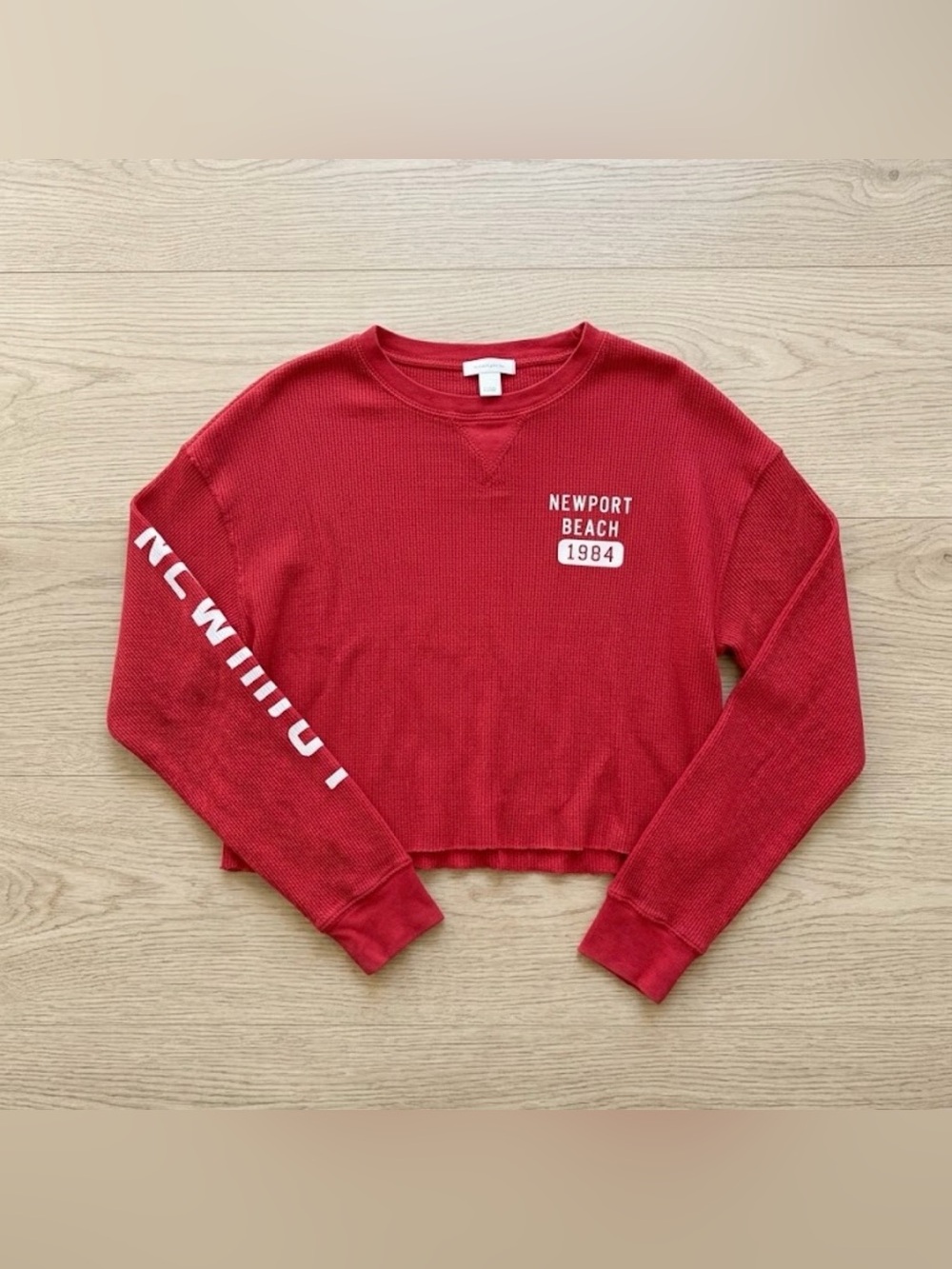 Gap red Newport Beach long sleeve shirt top size small